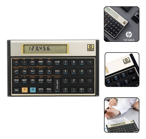 Calculadora Financeira Hp 12c 10 Digitos 120 Funções Dourada