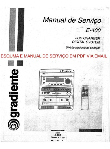 Esquema E Serviço Gradiente E400 E 400 Em Pdf Via Email