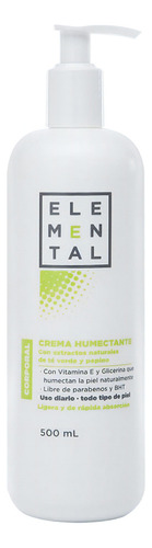 Crema Elemental Corporal Te Verde Y Pepino X 500ml