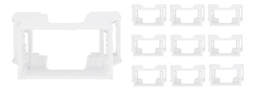 Pack 10 Soporte Riel Din Blanco 1 Modulo Kalop