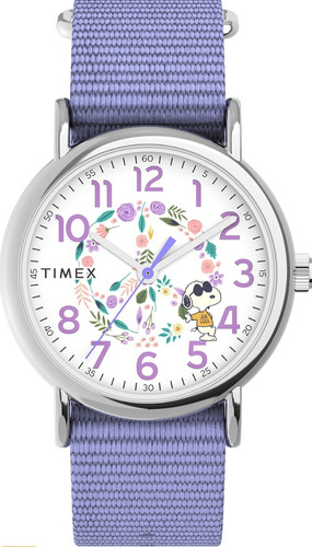 Timex Reloj Pulsera Snoopy Peanuts Original Dama 