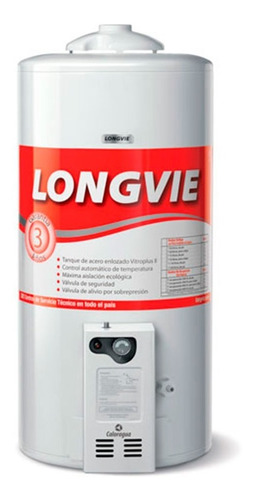 Termotanque A Gas Longvie 75 Lts. Pie T3075p Cuo