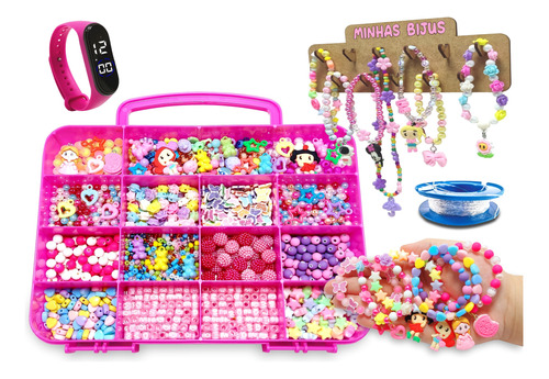 Brinquedo Kit Miçangas  Perolas Pingentes  P/ Meninas S2.