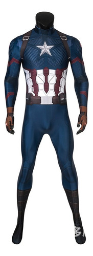 Vengadores 4 Endgame Capitán América Traje Cosplay Mono