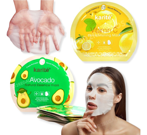 1 Mascarilla Faciales Hidratantes Exfoliante Antiedad Mask 