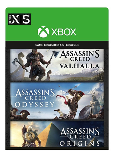 Assassin's Creed Bundle:valhalla Odyssey Origins Digital Arg