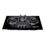 Cocina Encimera A Gas Placa Vidrio Templado 3 Platos