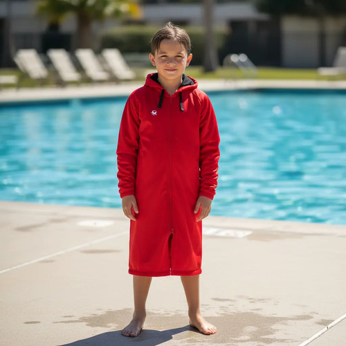 Parkas Para Natacion Basica Niños Rojo