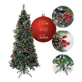 Árvore De Natal 1,80m Luxo Grande 770 Galhos C/ Pinha Cereja