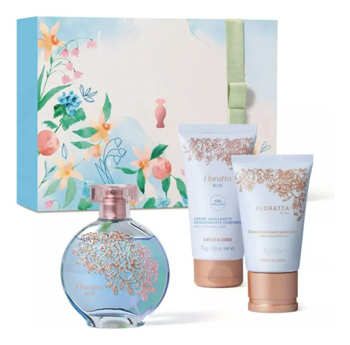  Kit Floratta Blue - Feminino / 2 Cremes Hidrantes + Perfume