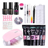 23 Piezas Gel Builder Set De Uñas Set De Uñas Acrigel Kit C