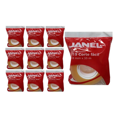 10 Cintas Diurex Janel Adhesiva 119 18mm X 33m Transparente | MercadoLibre