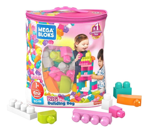 Mega Bloks Bolsa Grande De Construcción Rosa