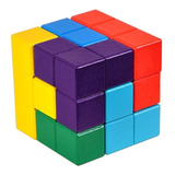 Cubo Rubik Soma Puzzle Madera Rompecabezas Tridimensional Color De La Estructura Multicolor