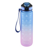 Bote Vaso Agua Motivacional 1000 Ml Termo Cilindro Popote