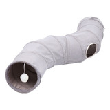 Túnel Plegable Para Gato Con Bola Colgante, Forma De S 124cm