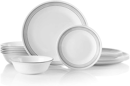 Set Vajilla Corelle Vitrelle 18 Piezas Gris Místico