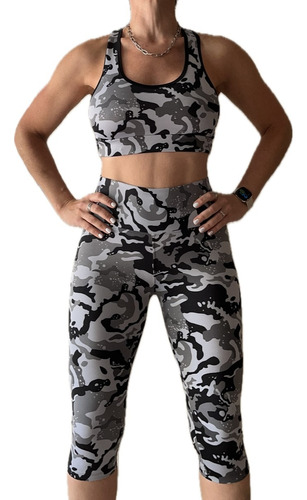 Conjunto Deportivo Lycra, Calza Capri + Top. Envío Gratis!