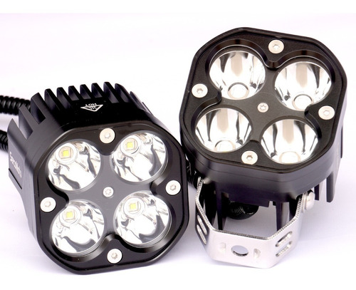 Kit De Faros Sercomoto Sm4123 Exploradoras Led 60w Para Moto