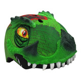 Casco Bicicleta Trexawesome Dinosaurio Verde Niños C-preme