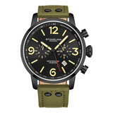 Reloj Stuhrling Original Aviator 3956, Cuarzo, 45 Mm, Hoja V