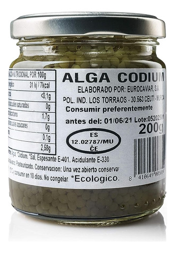 Eurocaviar - Shikran - Vegano - Perlas De Caviar De Algas Ma