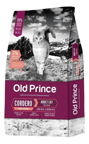 Old Prince Novel Gato Adulto Stirilized Esterelizado X 3 Kg