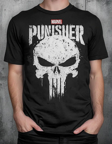 Playera Algodón The Punisher Marvel Hombre Adulto