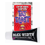 Lubricante Max Width Engrosador & Bj Blast Sexo Oral Sabores