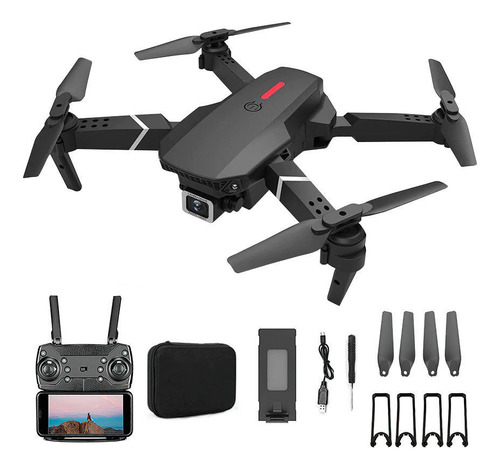 Drone Con Cámara Dual Hd E88 Wifi 3 Baterías Y Protectores