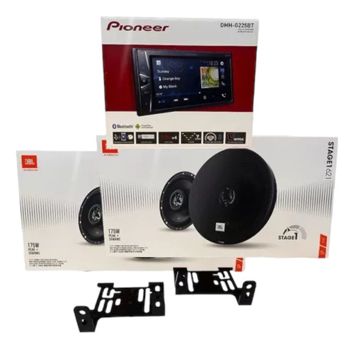 Estereo Pantalla Pioneer+2 Par Bocinas Jbl 6.5+adap V-drive