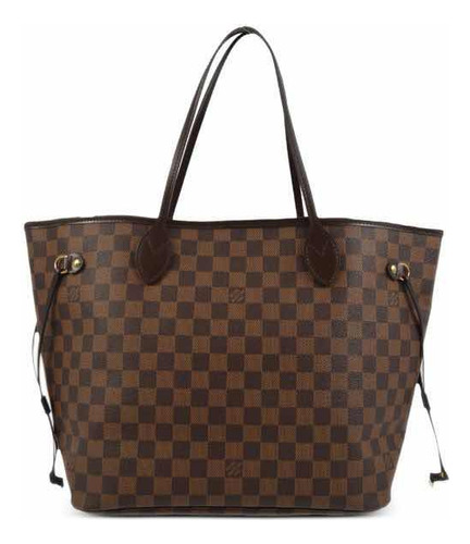 Bolsa Lv Neverfull Mm Tote Damier Ebene Interior Rojo