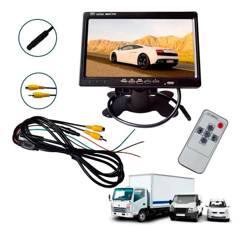 Pantalla Monitor Tft 7 PuLG Para Auto Camion Vigilancia