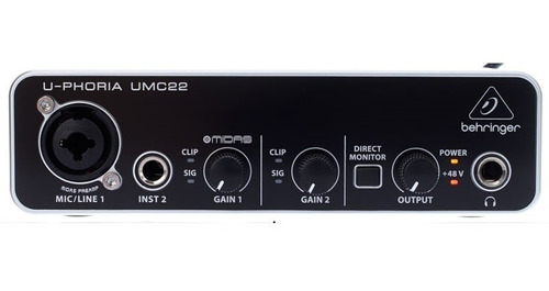 U-phoria Umc22 Interfaz De Audio Usb Behringer - Envío Full!