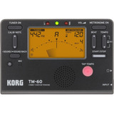 Afinador Metronomo Korg Tm60c Mic Contacto Negro 15 Ritmos