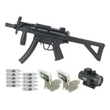 Rifle De Pressão Co2 Hk Mp5 K-pdw Blowback 4.5 + Kit 