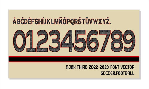 Tipografía Ajax Third Font Vector 2022-2023 Archivo Ttf, Eps