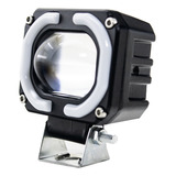 Faro Led Drl 12/24v 30w Blanco - Ambar Con Ojo Angel Blanco