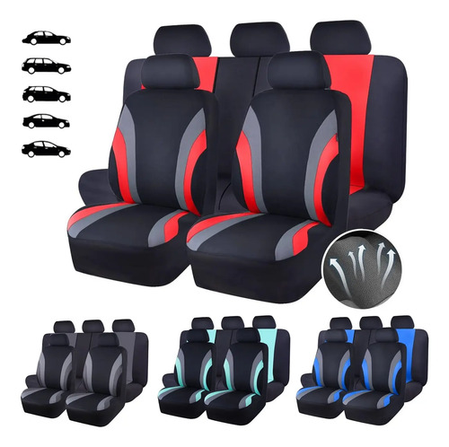 Juego De Fundas Para 5 Asientos De Auto 9 Piezas Universal | Meses sin interés