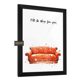 Quadro Sofa Friends Frases Série Decoração Com Vidro 45x35cm