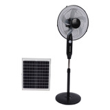 Ventilador Solar De Pie, 16 Pulgadas, 2 Usos, Recargable, El