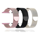 Pulseira Feminina Aço Inox Para Apple Watch 38mm 39mm 40mm