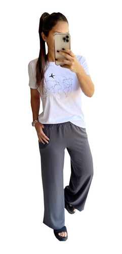 Palazzo Palaso Mujer Babucha Joggin Oxford Pantalón Jogger