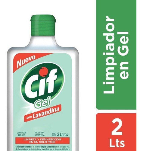 Cif Limpiador En Gel Desinfectante C/ Lavandina  2 Kg X 6 U