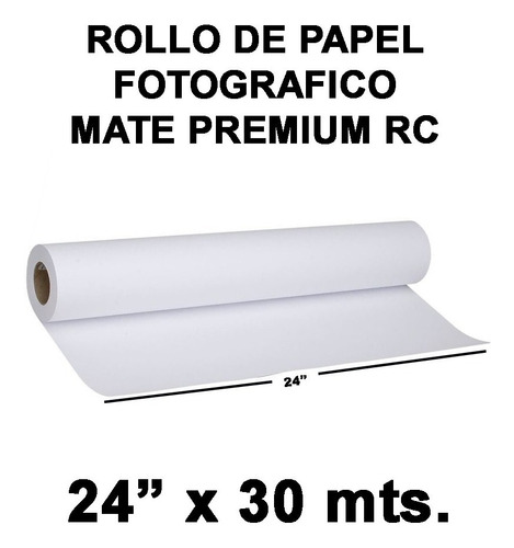 Rollo De Papel Fotográfico Profesional 24x30m Mate Premium