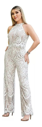 Palazzo/jumpsuit Cklass 989-78 Ivory Outlet/saldos Mchn