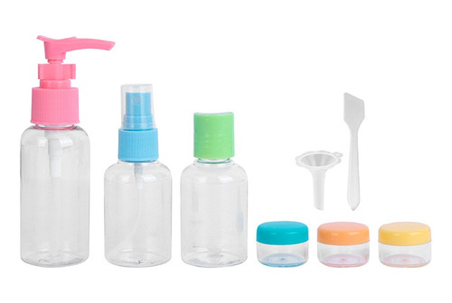 Miniso Kit Botellas De Viaje Plástico 8 Piezas