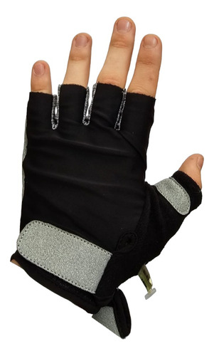 Guantes De Ciclismo Y Deporte Sin Dedos  Con Detalles Grises