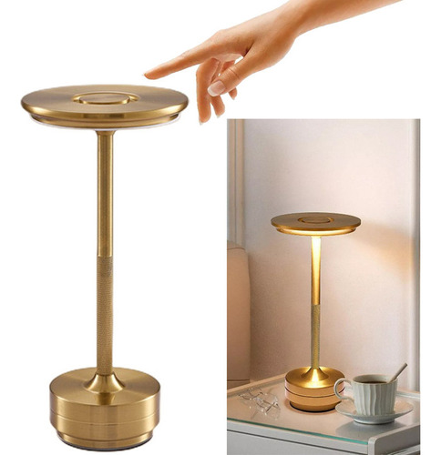 Candelabro De Mesa Sem Fio Led Metal, Lámpara Usb De 3 Nivel