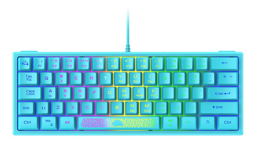 Teclado Con Cable K61 Rgb 60 Por Ciento 62 Teclas Ergonómico